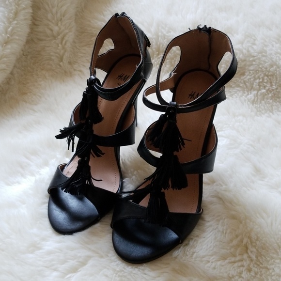H&M Shoes Hm Tasseled High Heels Poshmark